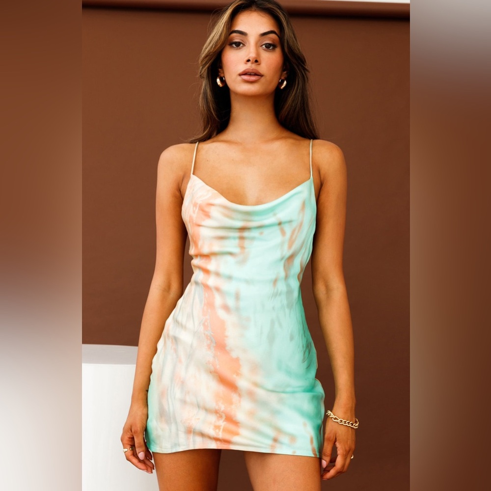 Selfie Leslie Tie-Dye Slip Dress